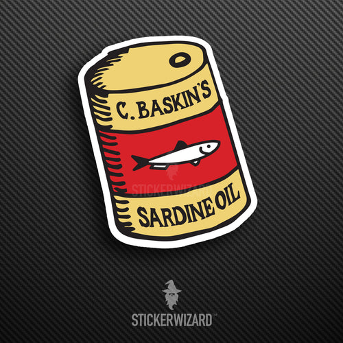 C. Baskin sardine oil - Tiger King sticker