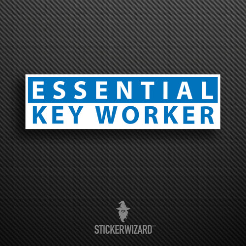 Essential key worker sticker