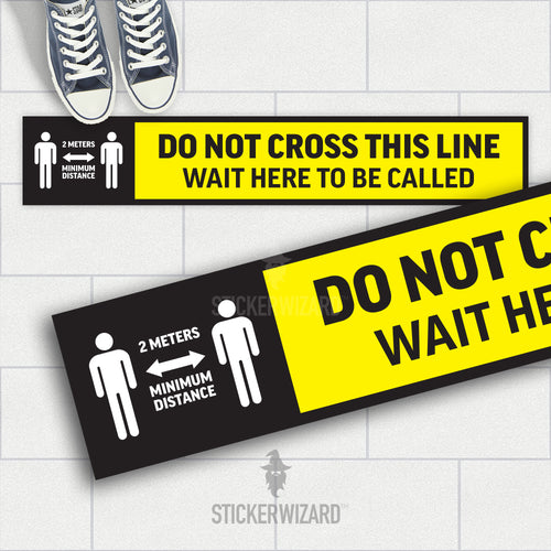 Removable Anti Slip Floor Sticker | Do Not Cross Social Distancing Floor Sticker