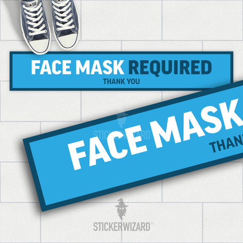 Removable Anti Slip Floor Sticker - Face Mask Required Floor Sticker
