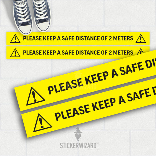Pair of Removable Anti Slip Floor Sticker | Keep a safe distance | Social Distancing