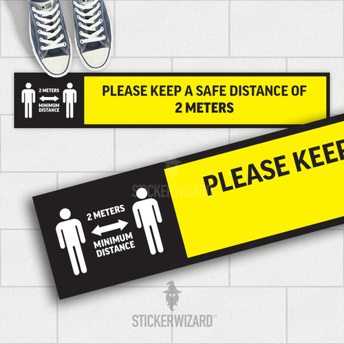Removable Anti Slip Floor Sticker | Keep a safe distance | Social Distancing
