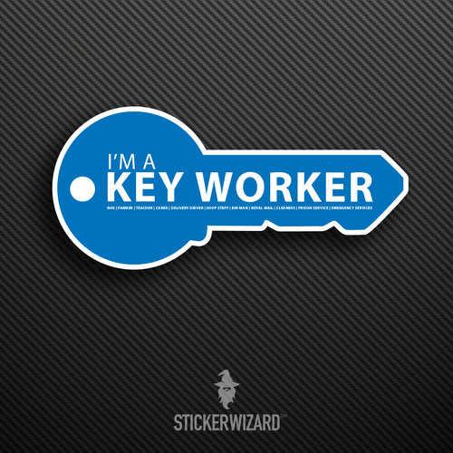 I'm a key worker sticker
