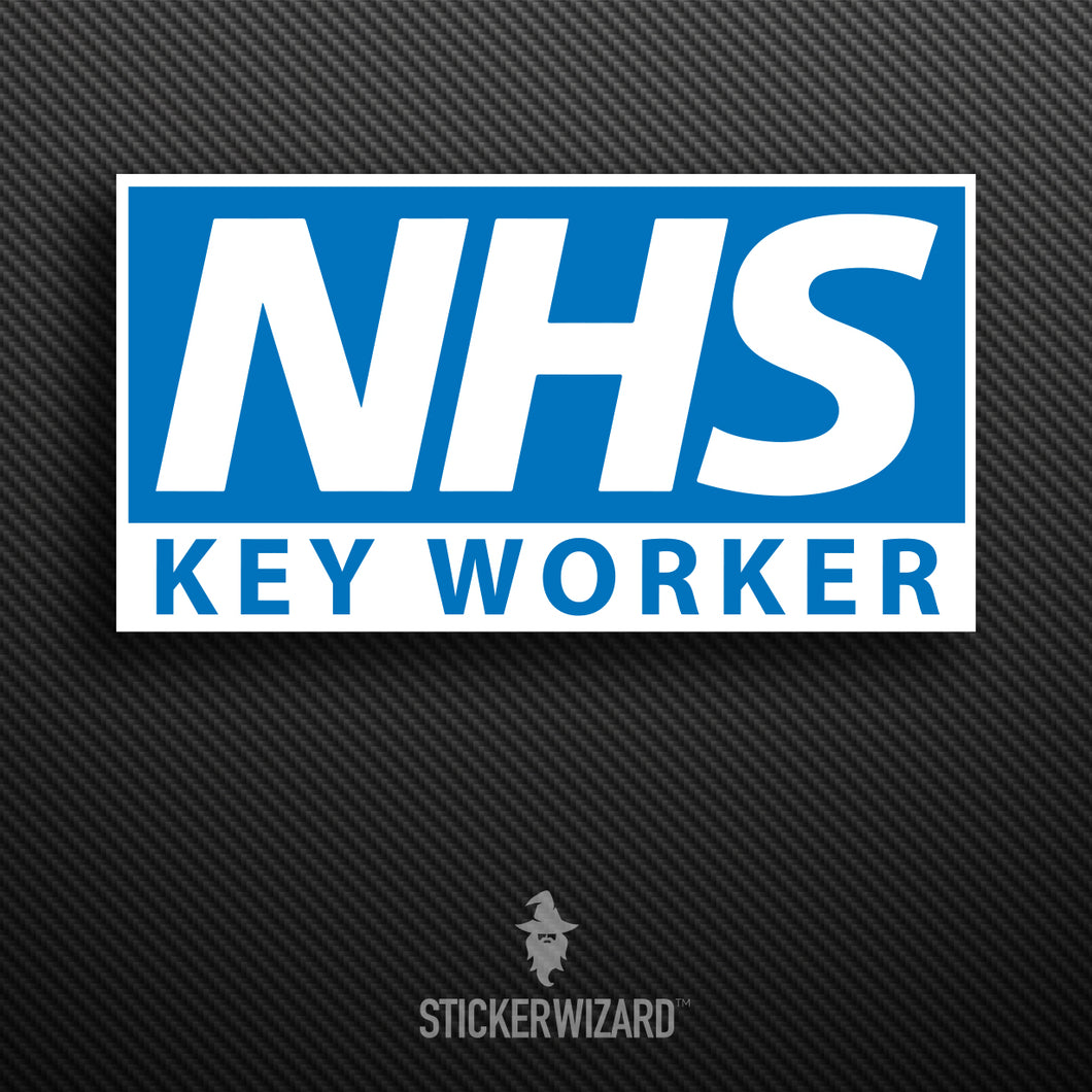 KEY WORKER - NHS Key Worker Sticker | Car Window Decal