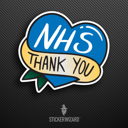 Thank you NHS heart shaped sticker