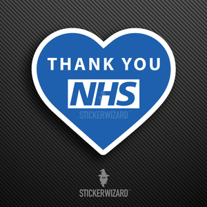 Thank you NHS heart shaped sticker