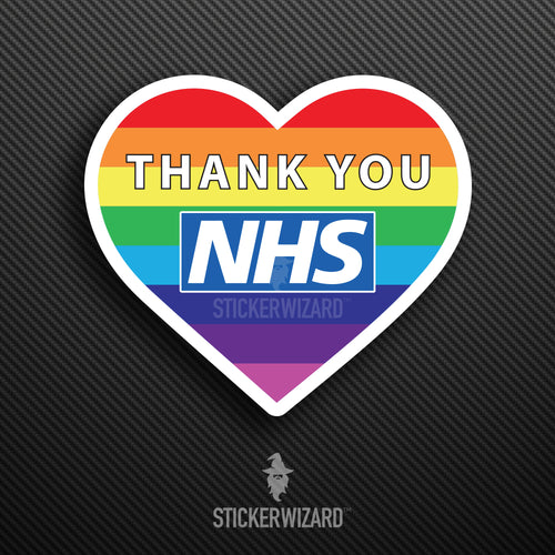 Thank you NHS heart shaped sticker